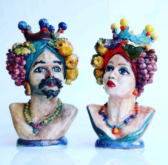 sicilia, ragusa, minerva, ceramiche, ceramiche artistiche, opere d'arte, artigianato ceramica